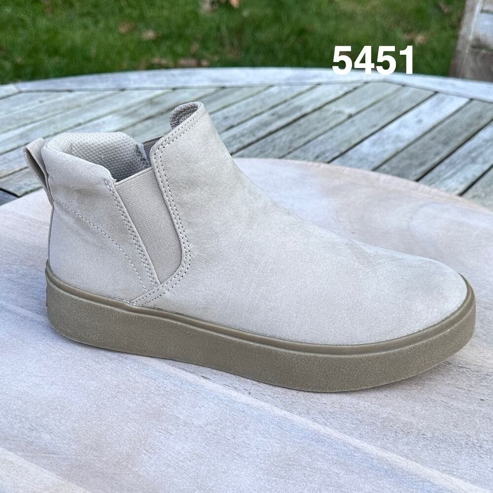 Dr. Scholl's Madison Womens Sneaker Boots Taupe Microfiber Slip On Size 7